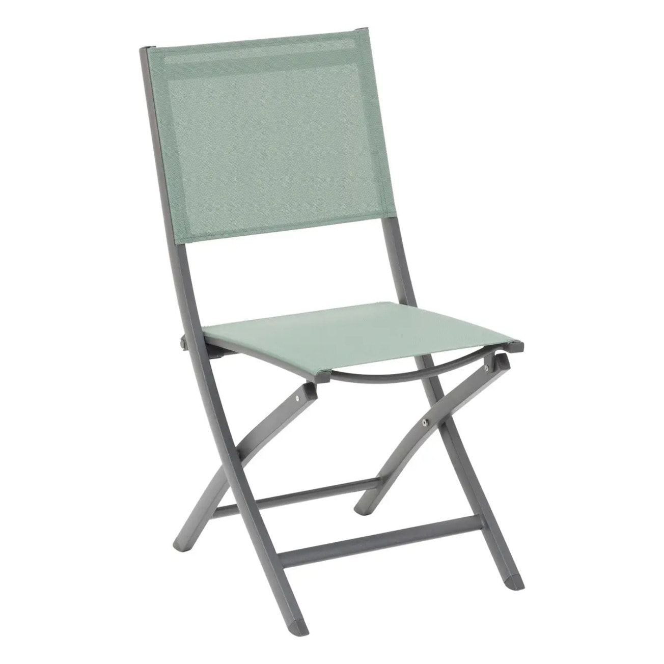 Lot de 4 chaises de jardin pliantes "Essentia" vert olive et graphite