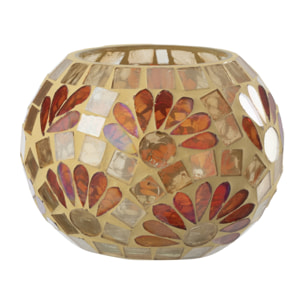 J-Line Chandelier - verre - blanc cassé/jaune chaud - medium