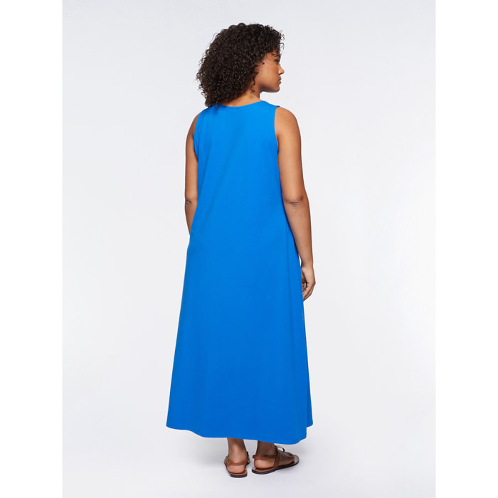 Fiorella Rubino - Vestito in jersey senza maniche - Bluette