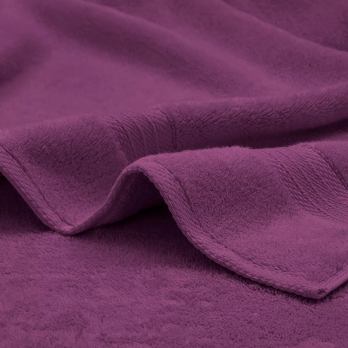 Carre avec oeillet pur coton 550 g/m² uni violet Elea raisin
