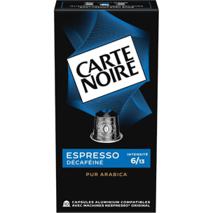 Café Espresso Déca n°5 x10 - Capsules compatibles Nespresso en aluminium