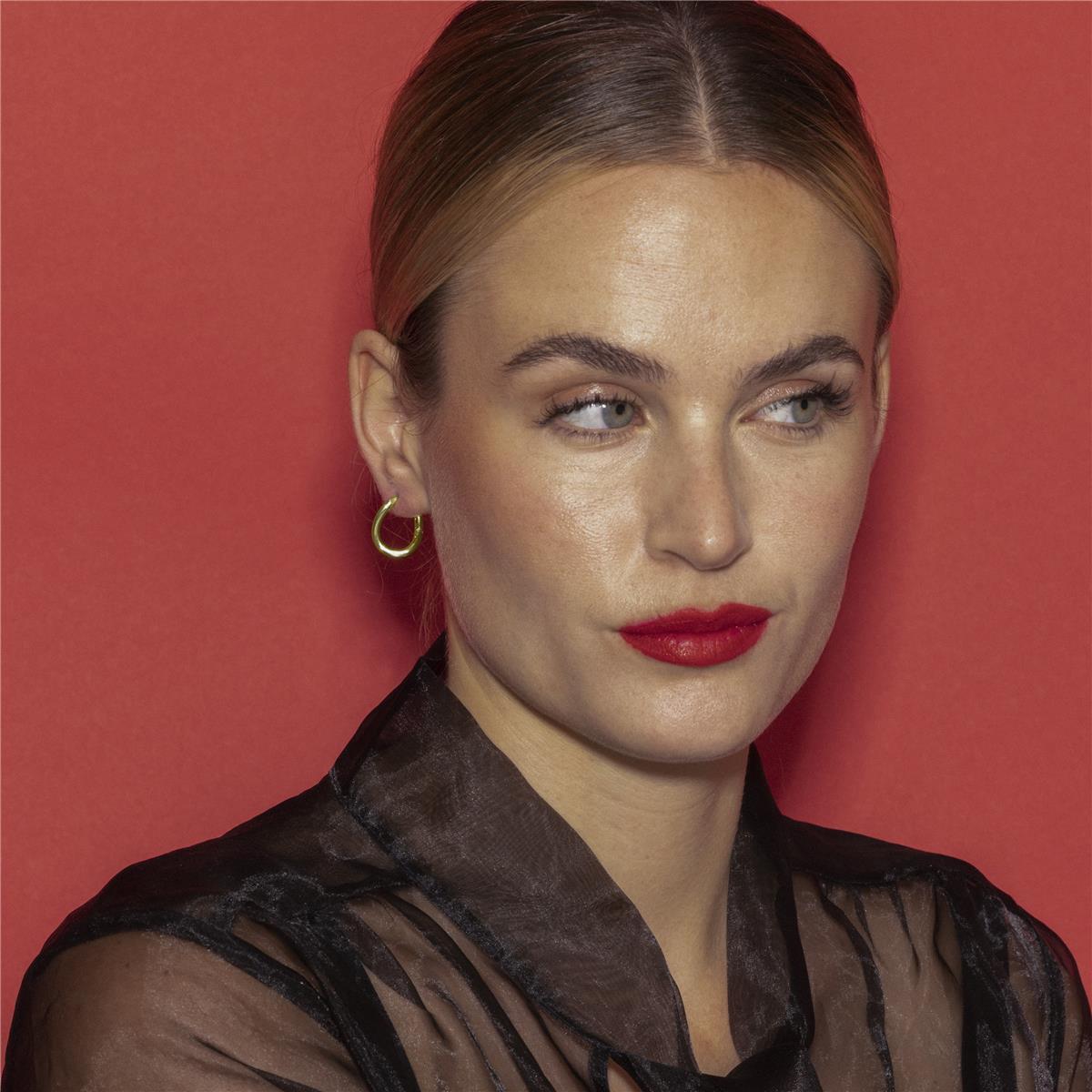 Pendientes acabado oro 18k