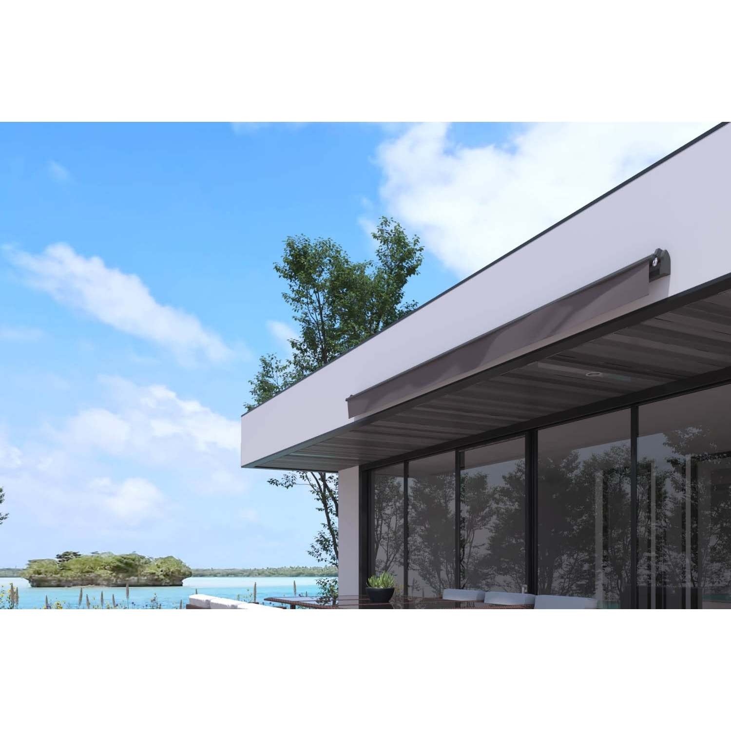 Store banne manuel 4 x 3 m taupe TULLY