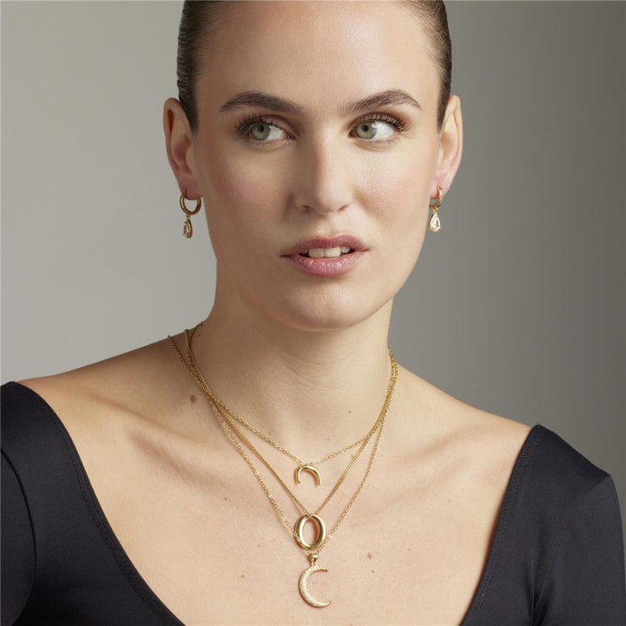 Pendientes Lux by Lux acabadoss en oro 18k