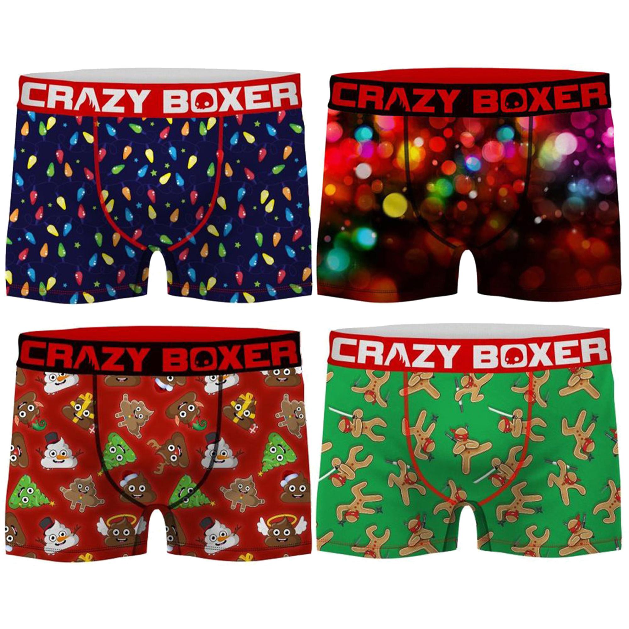 Pack 4 calzoncillos Crazy Boxer Fiesta para hombre