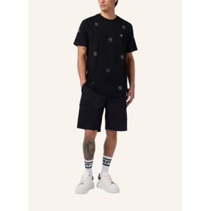 PHILIPP PLEIN Camiseta de cuello redondo y manga corta MONOGRAM