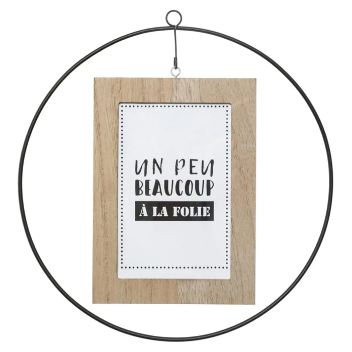 Cadre photo métal et bois 10x15cm