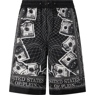 PHILIPP PLEIN Bowling Shorts Skull Dollar
