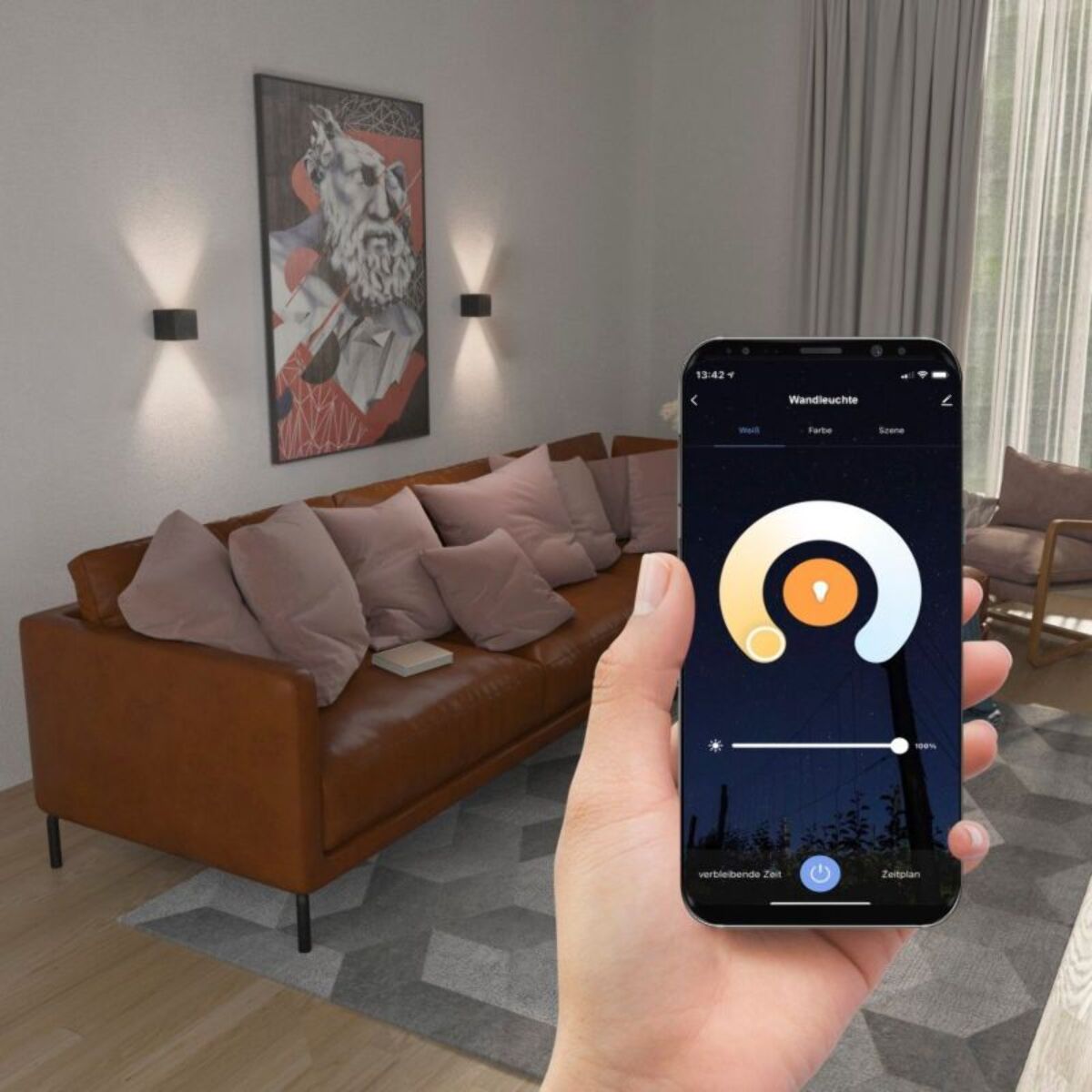 Lampe connectée HAMA Wifi Noire Ext