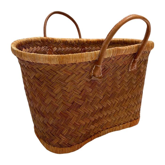Panier artisanal de Madagascar - Aravola GM Caramel