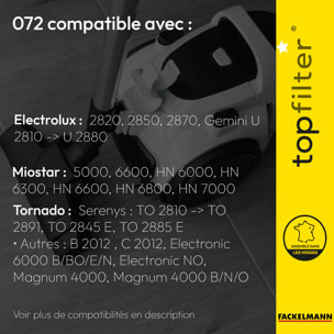 Lot de 4 sacs aspirateur Tornado TopFilter Premium