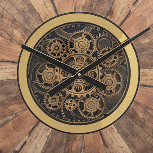 Horloge "Keane" marron D80cm