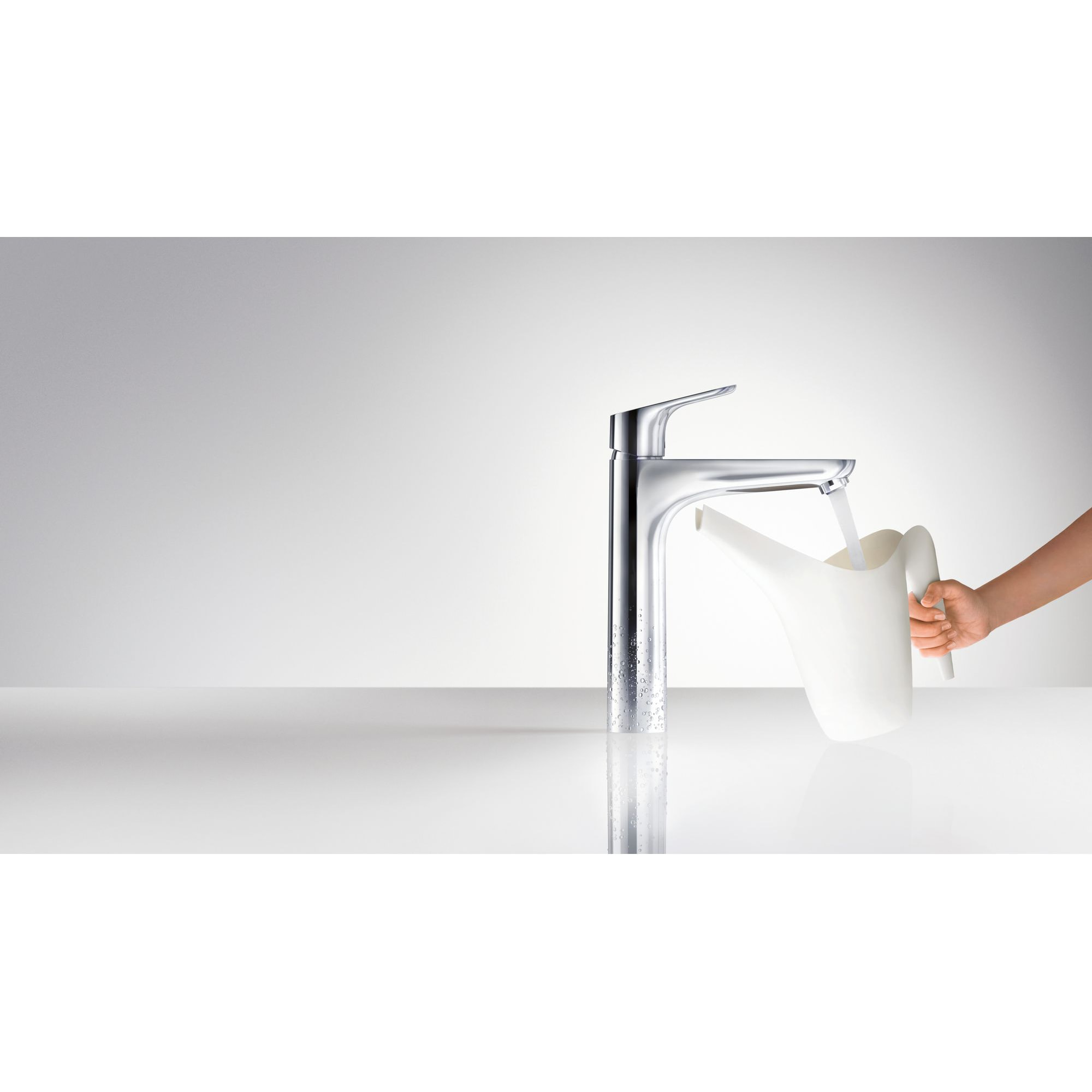 Mitigeur de lavabo 190 Focus avec tirette et vidage chromé Focus