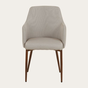 Rune -bois/textile/mousse pu-couleur beige 53 x 85 x 54 cm