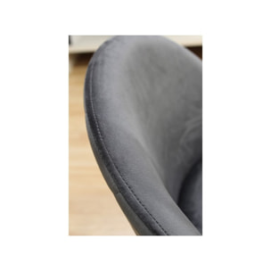 Chaise design en velours dossier capitonné - CLEA