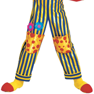 Costume Carnevale Clown Pagliaccio Multicolore Bambino