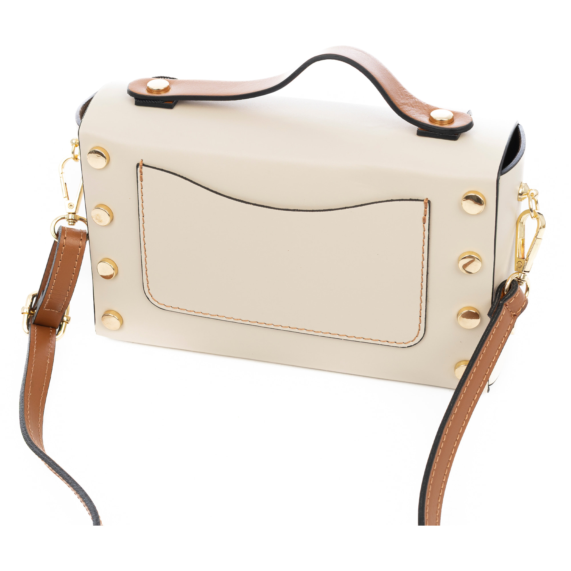 Bernareggio Bolso bandolera Mujer. Piel auténtica Ruga.