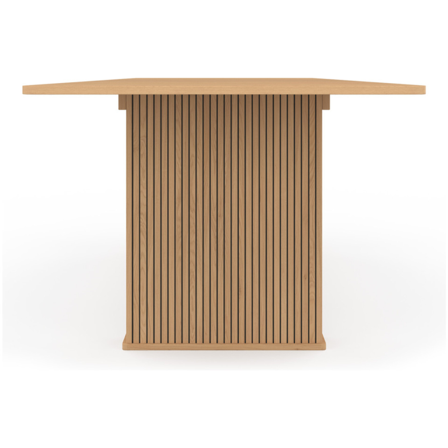 Table repas extensible Faustine 160-240cm bois pieds effet tasseaux