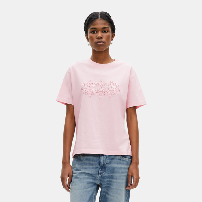 T-shirt femme broderie logo