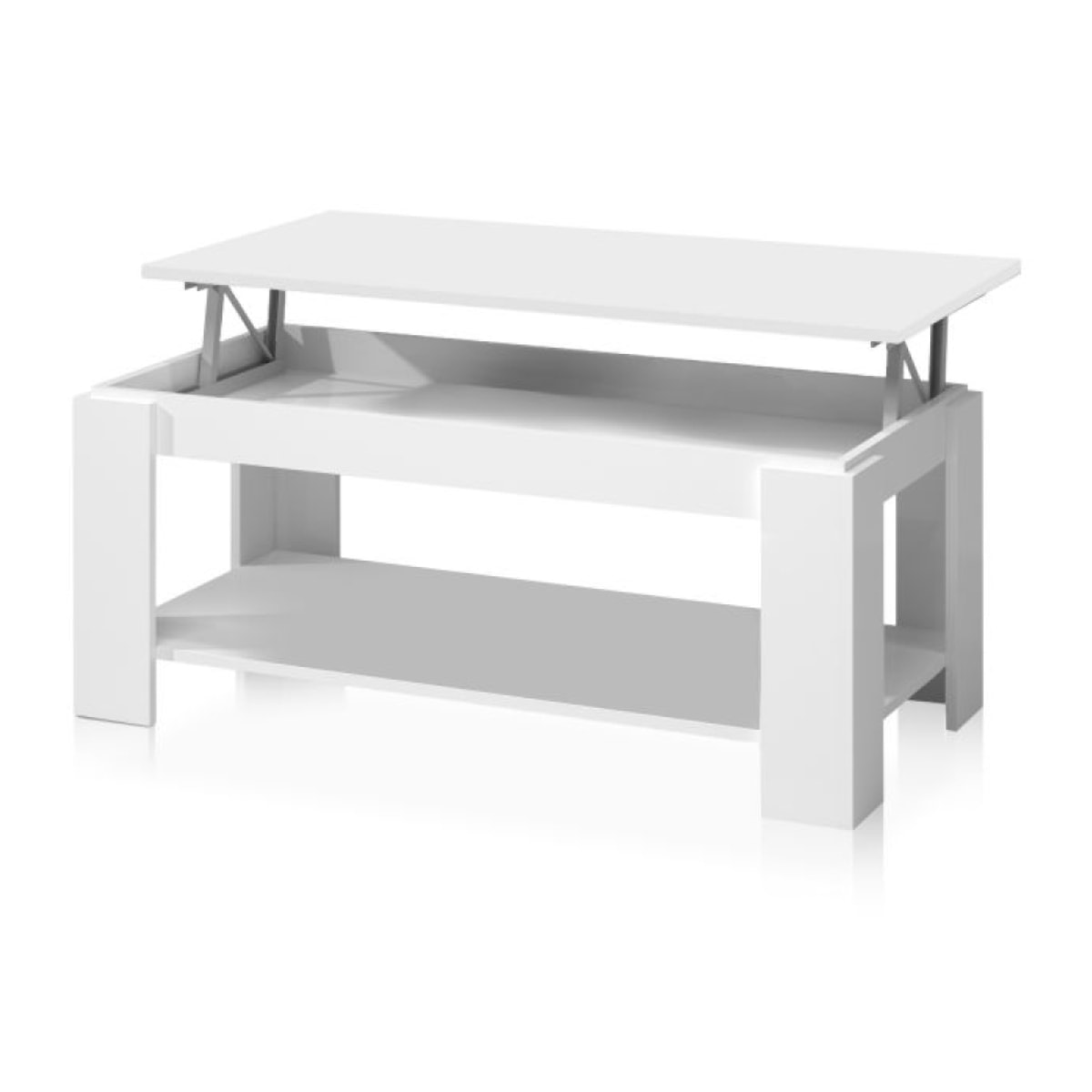 Mesa de centro elevable Lya Blanco Artik (Blanco Mate)