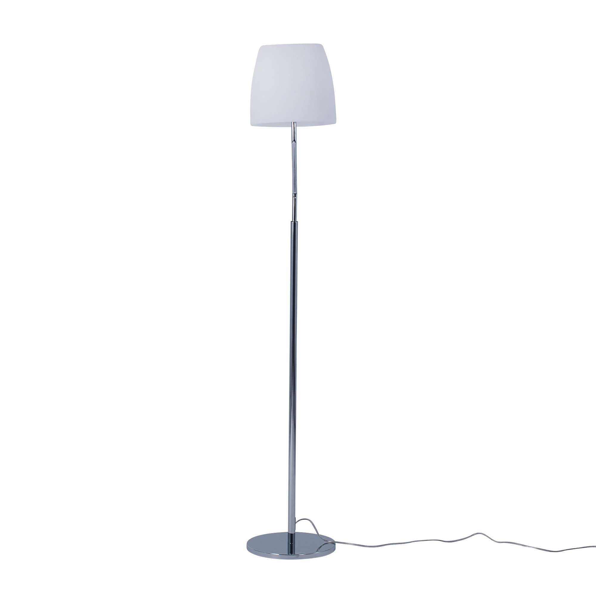 Ledsc4 LedsC4 - Lámpara de Pie Flavia para Interiores, Acabado Cromo Opal, Compatible con Bombillas Personalizables, Diseño Moderno y Duradero en Aluminio y Acero