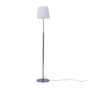 Ledsc4 LedsC4 - Lámpara de Pie Flavia para Interiores, Acabado Cromo Opal, Compatible con Bombillas Personalizables, Diseño Moderno y Duradero en Aluminio y Acero