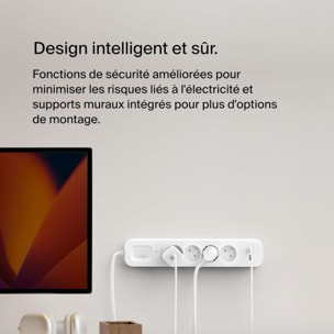 Multiprise BELKIN 4 prises + USB-C et USB-A
