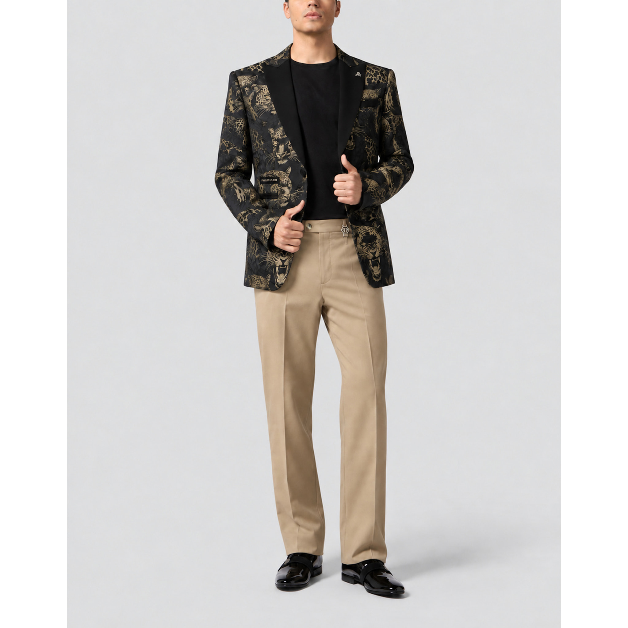 PHILIPP PLEIN Pantalones chinos largos HEXAGON
