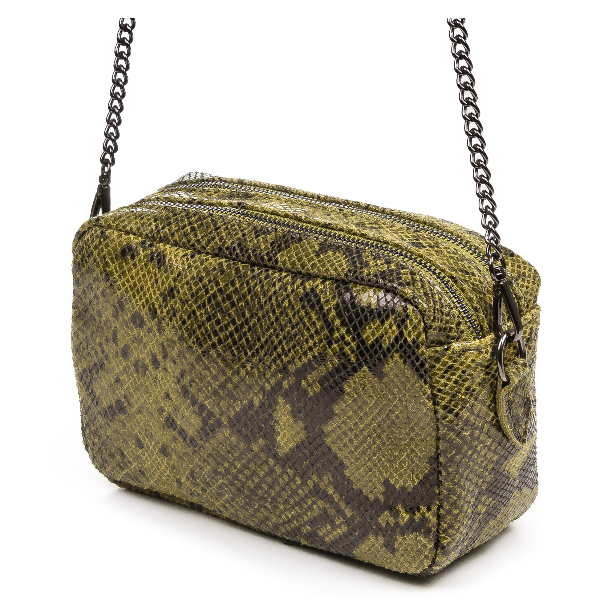 Santina Borsa a tracolla Donna.Pelle autentica Suede Pitone