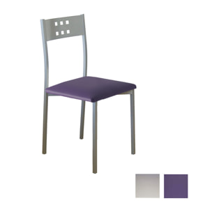 Set de 4 sillas – Polipiel lisa con diseño minimalista