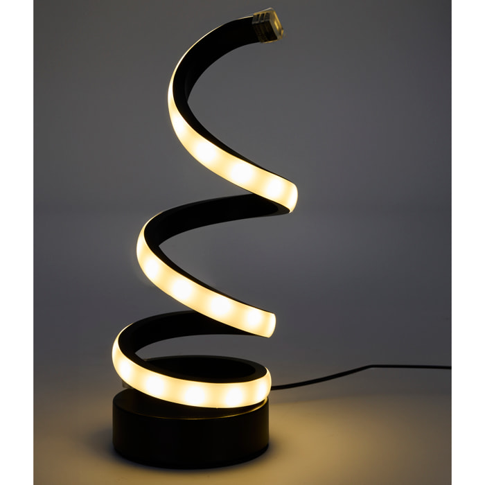 Lampe - HOME DECO FACTORY - LED - Spirale - Noir