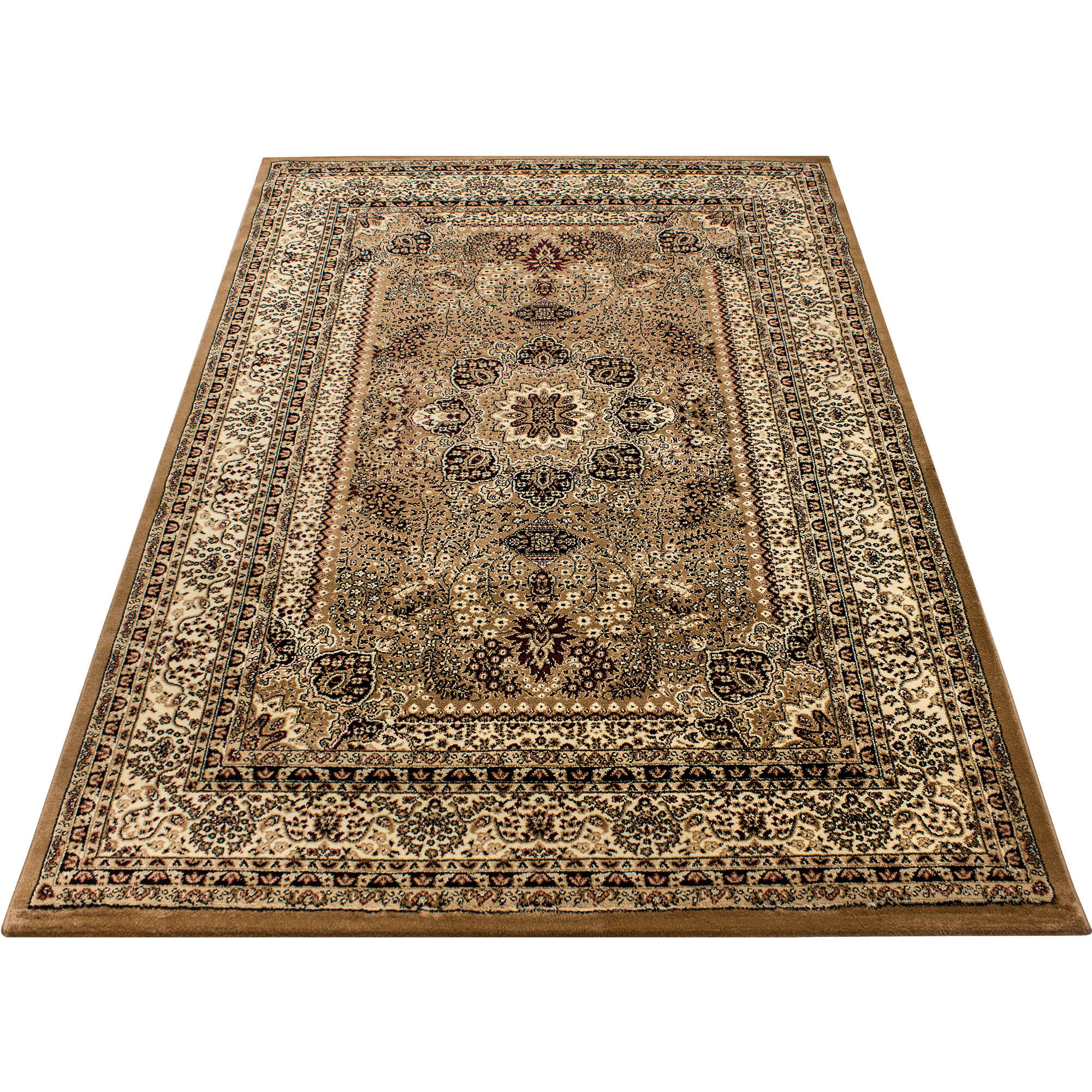 MARRAKESH - Tapis classique à motif persan beige - MAR0207BEI