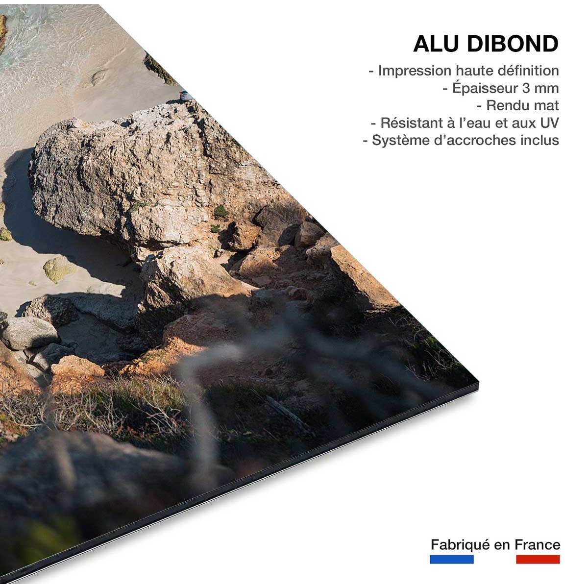 Tableau plage secrete en grèce Tableau alu Dibond