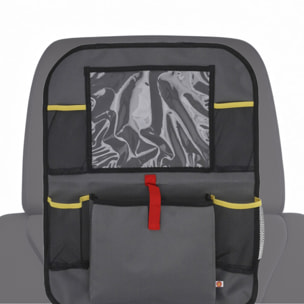 Well home bolsa de almacenamiento shell para respaldo de silla de coche gris y amarillo