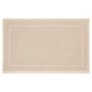 Tapis de bain pur coton 1700 g/m² uni beige Antica lin