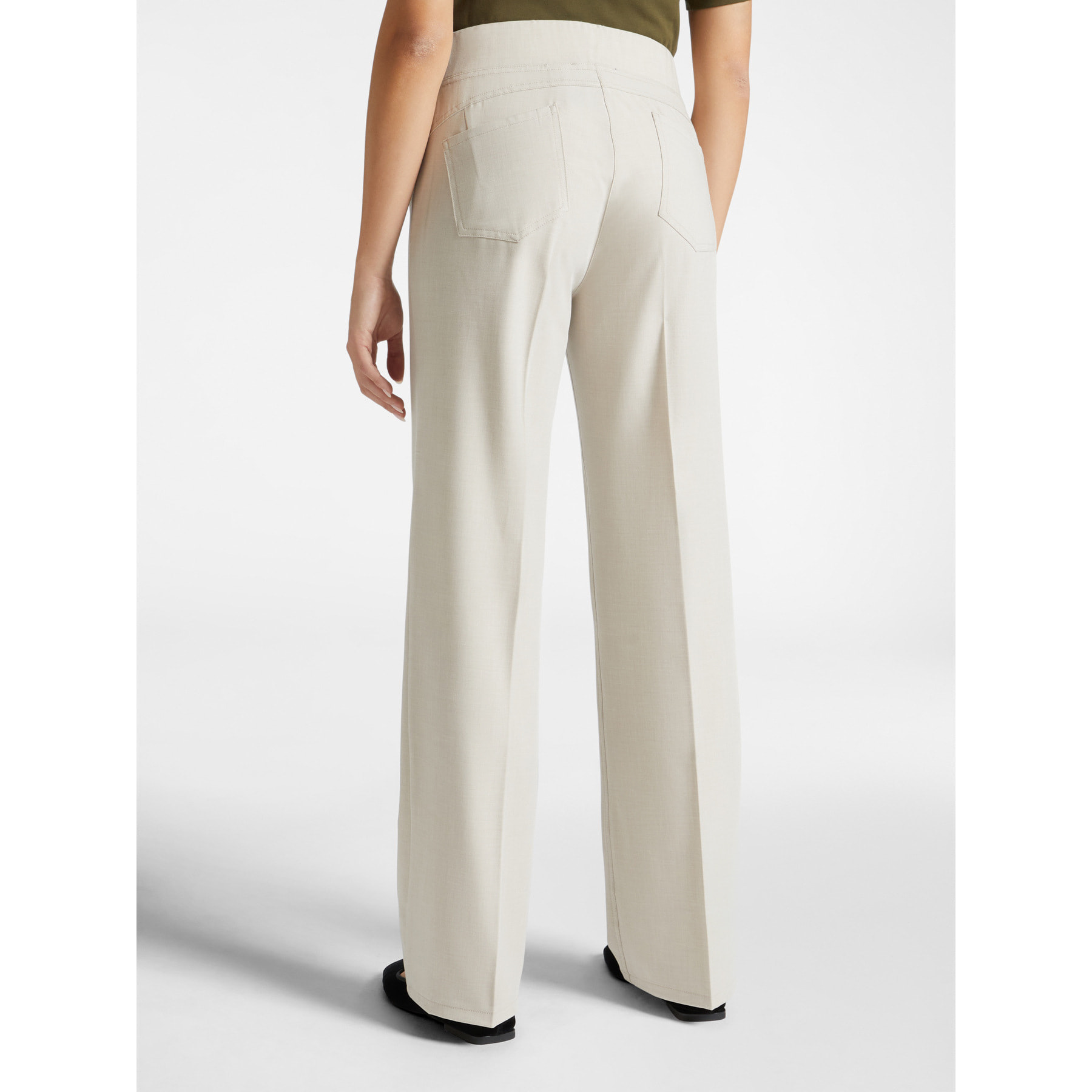 Elena Mirò - Pantalones wide leg pull on - Beige