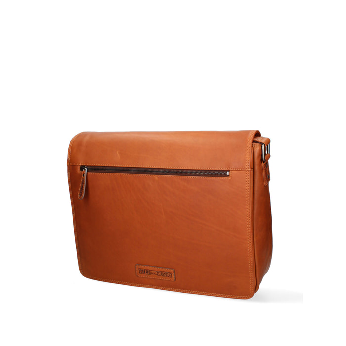 Borsa a tracolla  da uomo In Vera pelle Made in Italy 40x31x12 cm