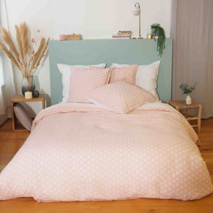 Parure housse de couette 3pcs 100% coton lave 57 fils evi