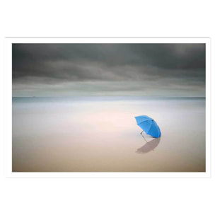 Poster parapluie bleu Affiche seule