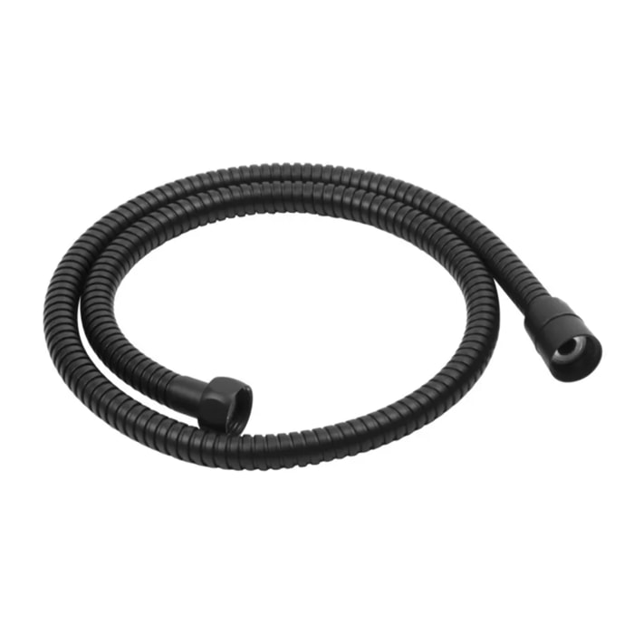 Flexible de douche MSV Teddy 1,50 m Ø14 mm – Double verrouillage anti-torsion – Noir mat