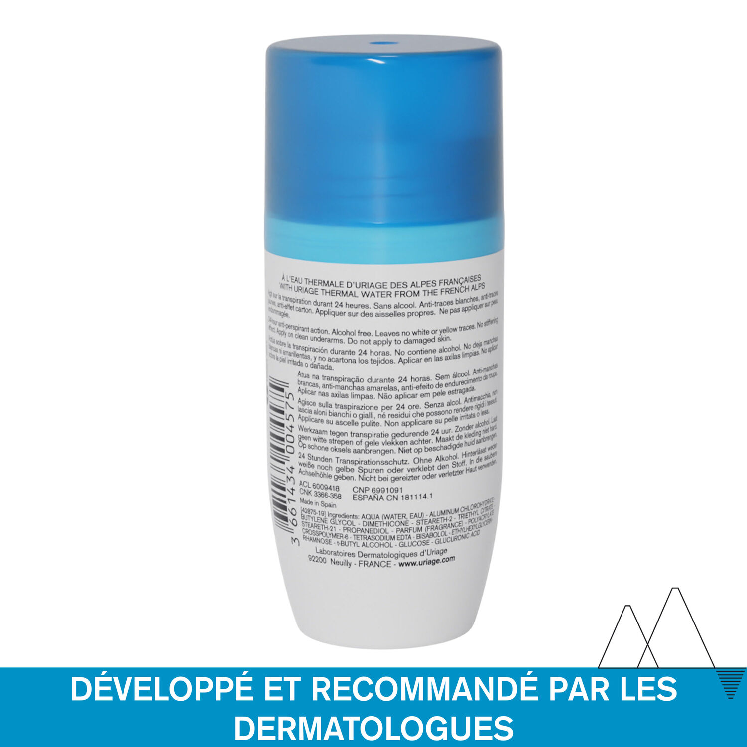 Déodorant Puissance 3 - Anti-Odeurs, Anti-Transpirant, Efficacité 24h 50 ml