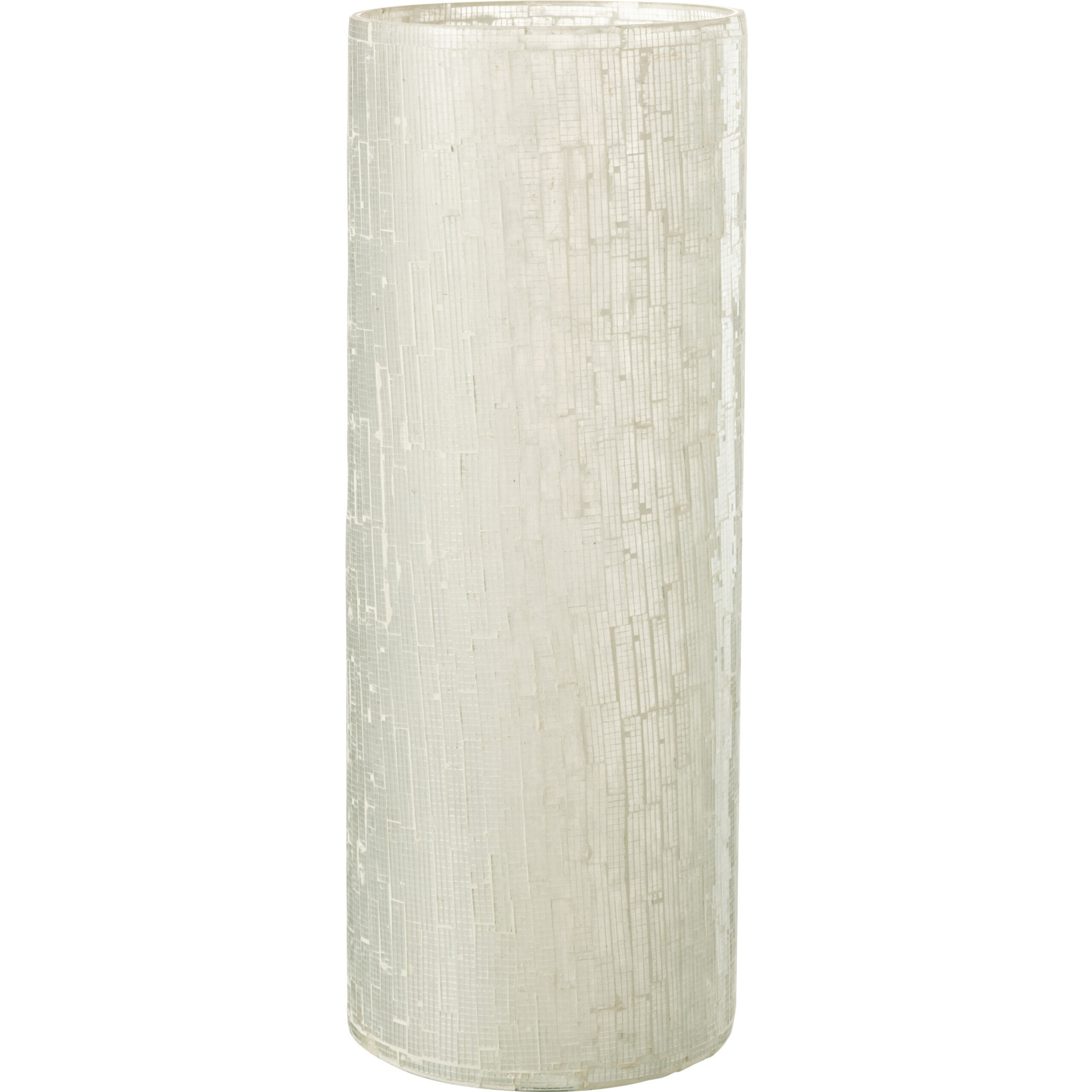 J-Line vase Mosaïque - verre - gris clair - large - 43 cm de hauteur