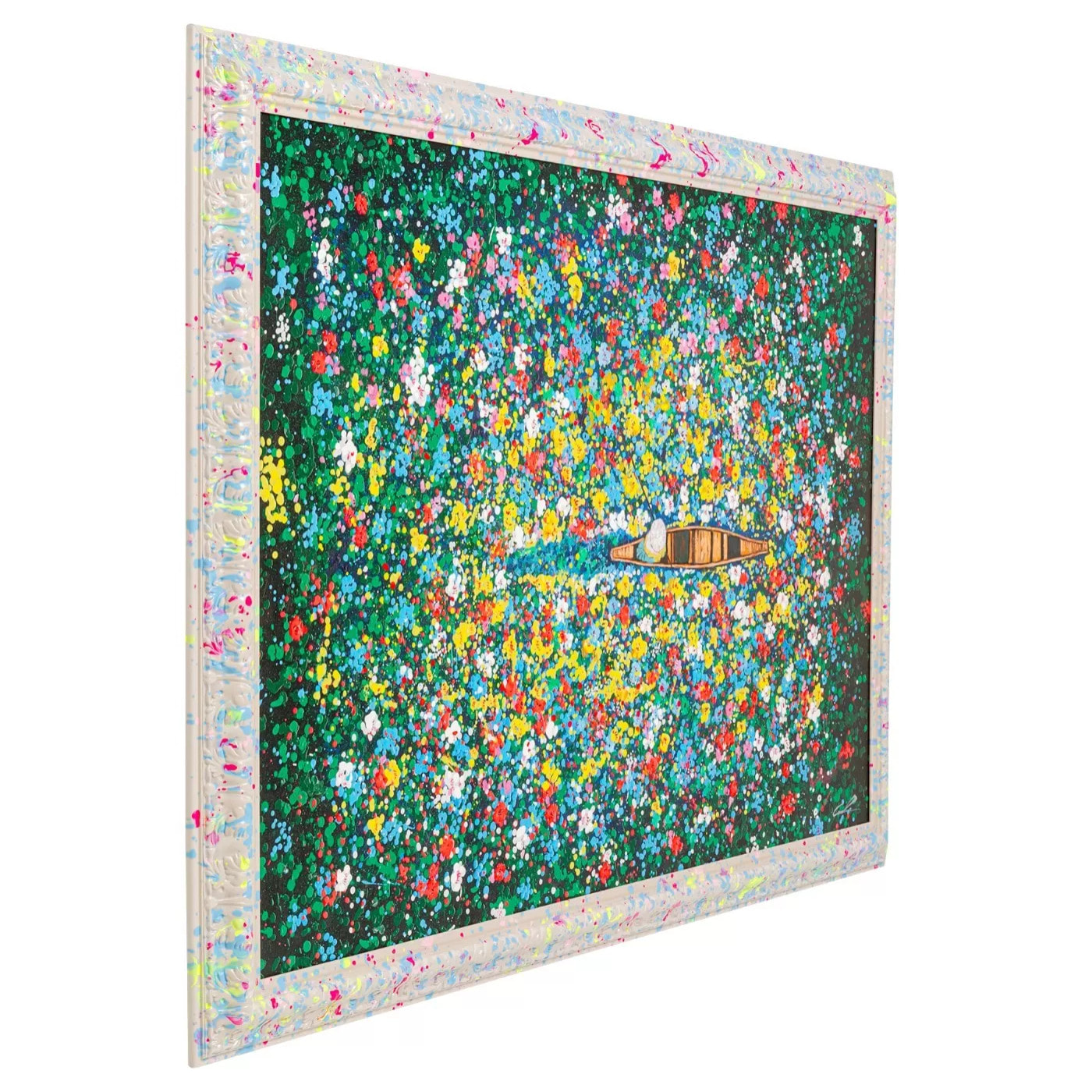 Tableau Frame marché aux fleurs flottant 150x100cm Kare Design