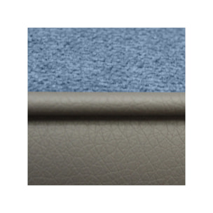 Fauteuil rotatif en tissu bleu avec accoudoirs en simili gris - BERGEN