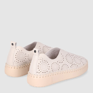 Zapatos de Tejido - Beig - Tacón: Bajo