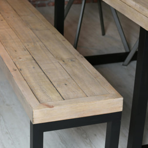 Banc de table en bois recyclé 140 cm AUCKLAND