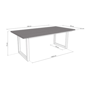 Mesa de comedor Altea 200 Negro Blanco