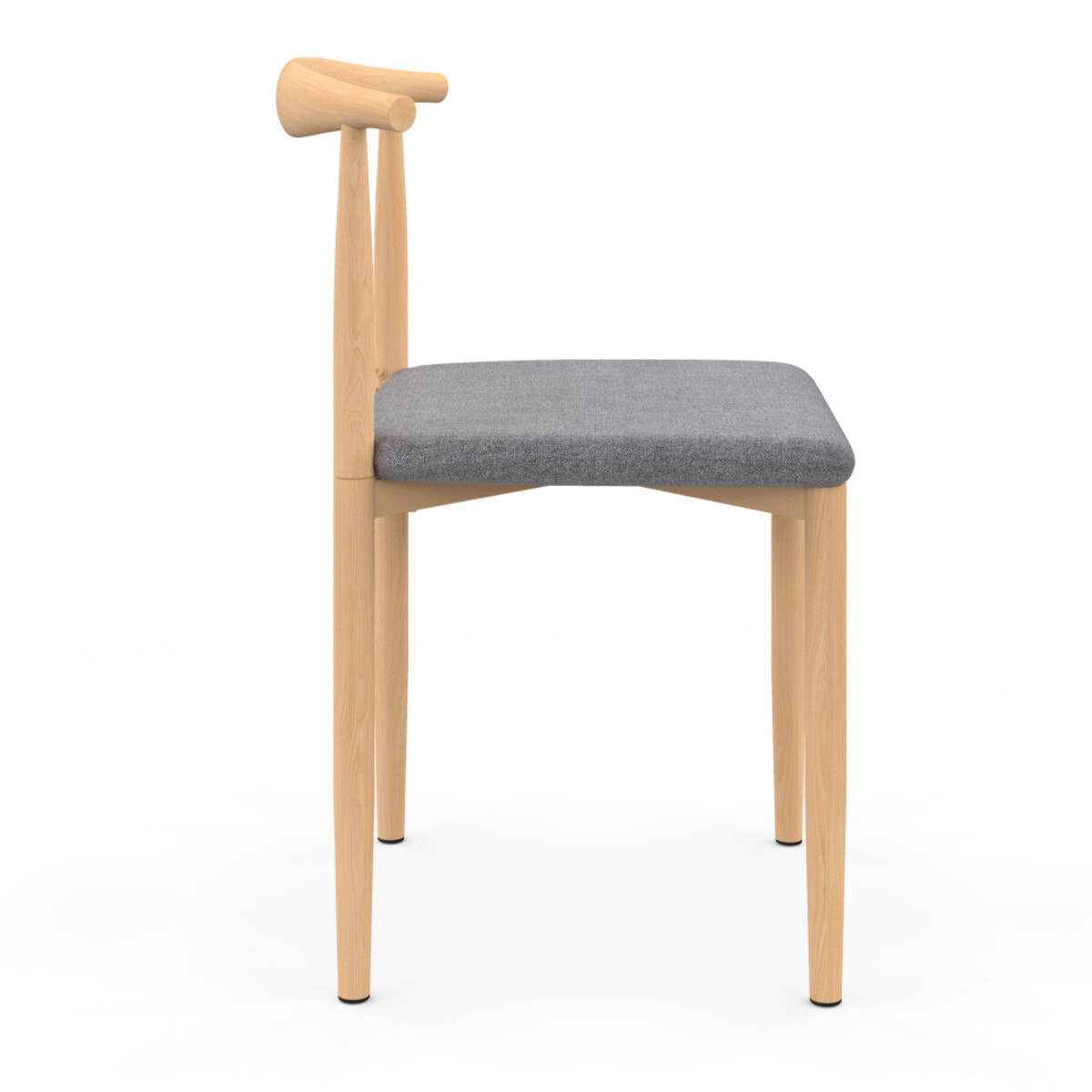 Chaises Adam effet bois - Gris Clair