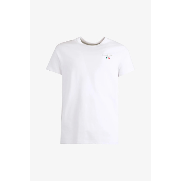 T-shirt Esercito bianca in cotone uomo