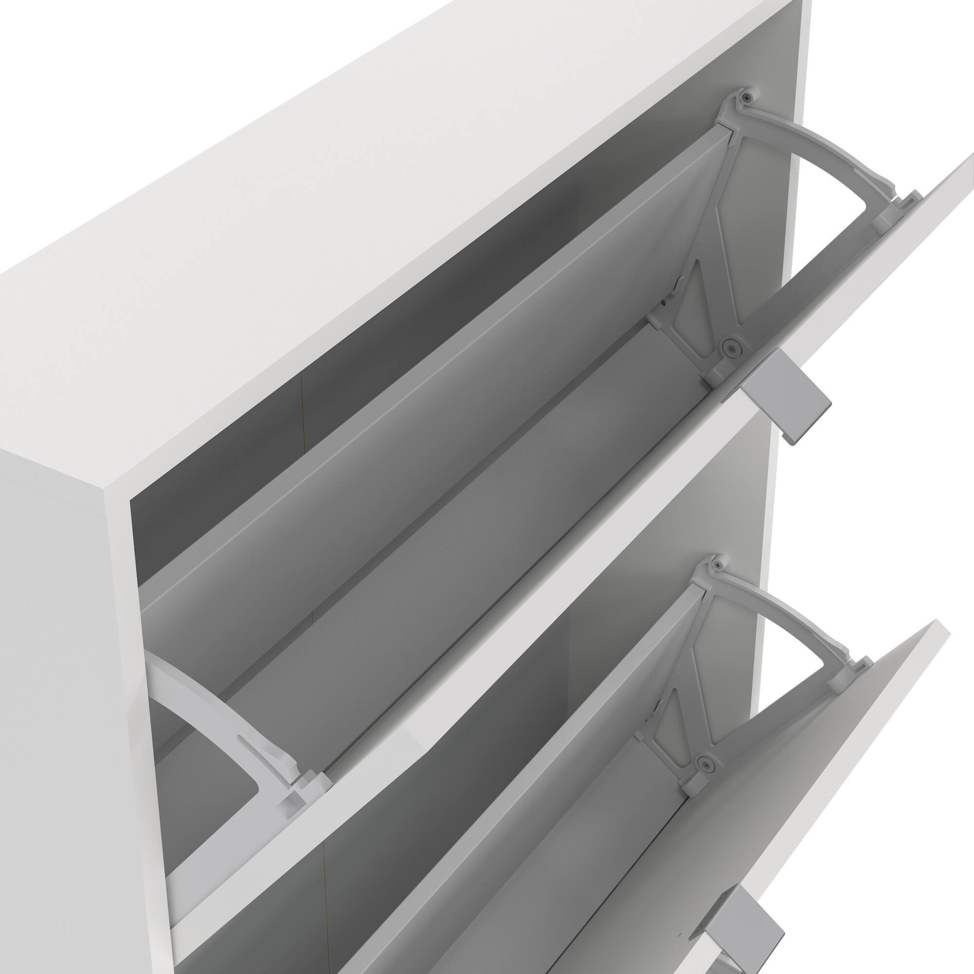Scarpiera Desideria, Mobile portascarpe, Armadio da ingresso multiuso, Mobiletto per calzature, 70x17 h162 cm, Bianco